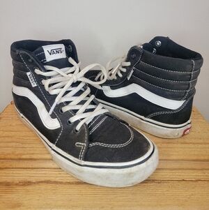Vans Black and White High-Top Sneakers